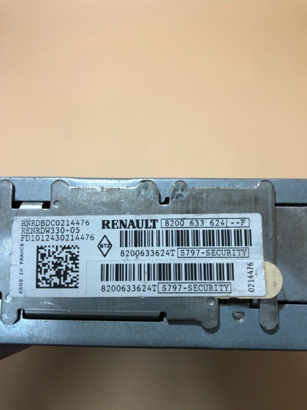 AUTORADIO STEREO LETTORE CD RENAULT GRAND MODUS 2004 AL 2013 codice 8200633624 - immagine 3