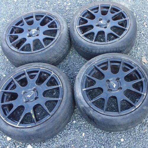📞 DAIHATSU  SET 4  CERCHI IN LEGA COLORE NERO R15 PNEUMATICI 185/55