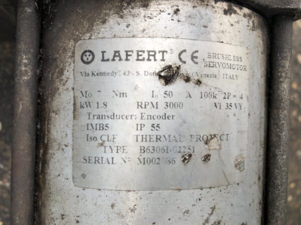 MOTORE ELETTRICO ATALA OXYGEN LEPTON LAFERT 1.8 kW CODICE B6306I-02251 - immagine 4