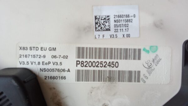 0281010632 21660166 KIT STRUMENTAZIONE CENTRALINA MOTORE OPEL VIVARO A  DIESEL - immagine 12