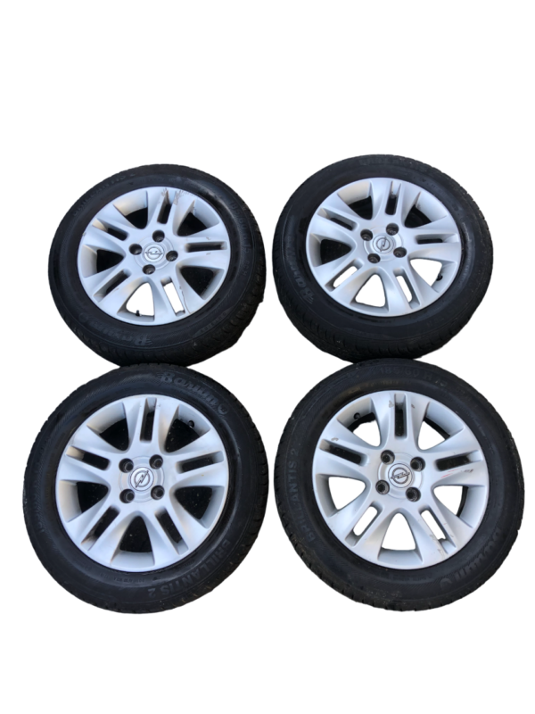 SET KIT 4 CERCHI IN LEGA RUOTA OPEL AGILA B 2° SERIE 2007 AL 2015