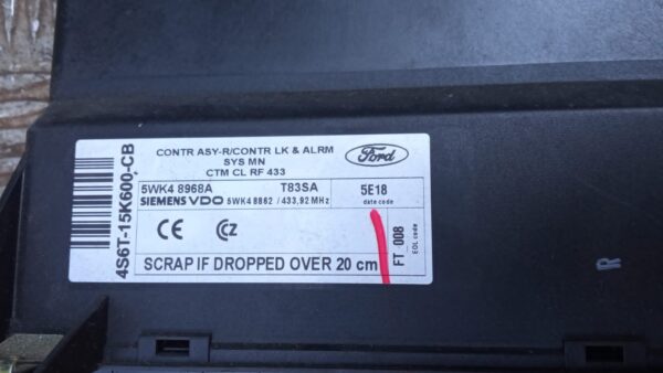3S61-12A650-JE KIT STRUMENTI CENTRALINA CHIAVE FORD FIESTA FUSION DIESEL 2005 08 - immagine 9