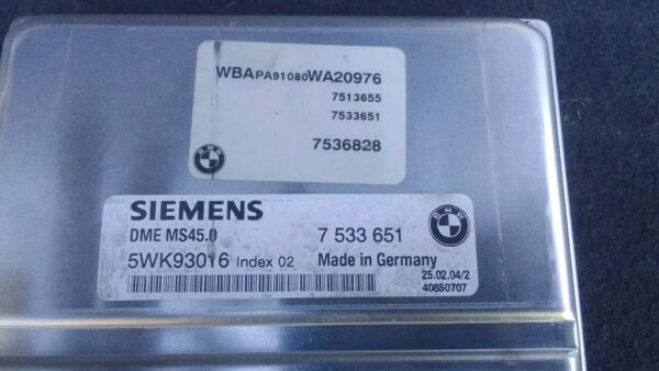 7533651 7536828 KIT STRUMENTI CENTRALINA MOTORE CAMBIO CHIAVE BMW X3 E83 BENZINA - immagine 6