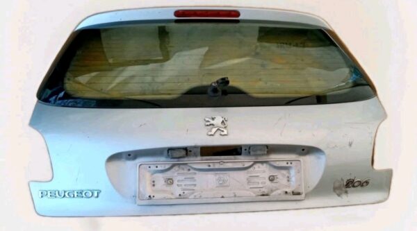 PORTELLONE COFANO BAULE POSTERIORE ORIGINALE PEUGEOT 206 2003 AL 2009 ARGENTO - immagine 6