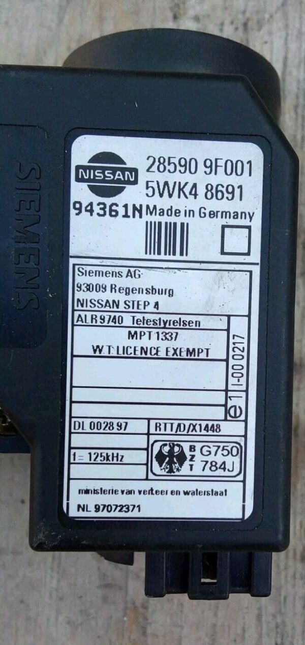 285909F001 5WK48691 BLOCCHETTO ACCENSIONE CHIAVE NISSAN MICRA K11  1992 AL 2002 - immagine 8
