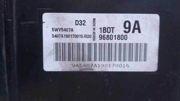 96801800 5WY5407A KIT CENTRALINA MOTORE BLOCCHETTO CHIAVE CHEVROLET MATIZ 2007 - immagine 6