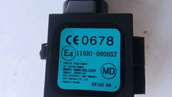 96801800 5WY5407A KIT CENTRALINA MOTORE BLOCCHETTO CHIAVE CHEVROLET MATIZ 2007 - immagine 10