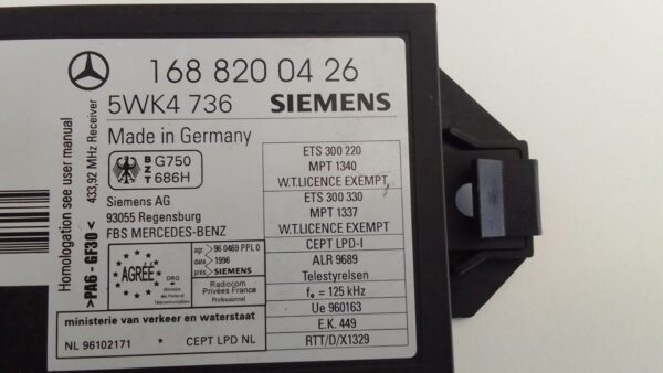 A0285453832 1688200426 KIT CENTRALINA BLOCCHETTO CHIAVE MERCEDES CLASSE A W168 BENZINA - immagine 11