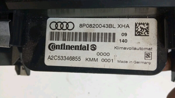 8P0820043BL CENTRALINA COMANDI ARIA CLIMA AUDI A3 8P 2.0 DIESEL 2003 AL 2008 - immagine 5