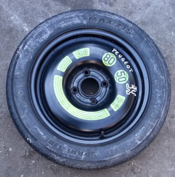RUOTINO RUOTA DI SCORTA ORIGINALE PEUGEOT 1007   125  /  80 R 15 4 FORI - immagine 6