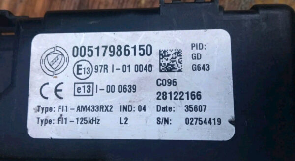 00519358050 CENTRALINA BODY COMPUTER SCATOLA FUSIBILI FIAT PANDA 3 SERIE 1.3 MTJ - immagine 5