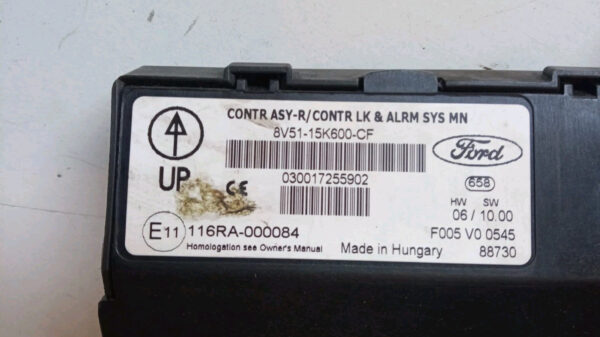 5WS40584B 8V21-12A650-EB KIT STRUMENTI CENTRALINA FORD FIESTA DIESEL 2008  2012 - immagine 13