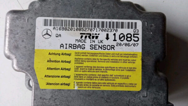 A1698201058 CENTRALINA SENSORE AIRBAG MERCEDES CLASSE A / B W169 W245 2007 - immagine 5