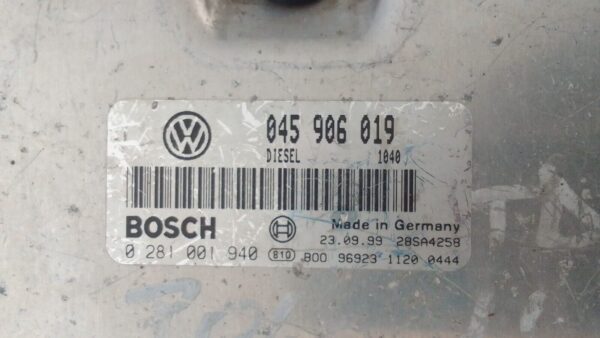0281001940 BOSCH VW 0459060 CENTRALINA MOTORE DIESEL VOLKSWAGEN POLO 1.4 TDI - immagine 4