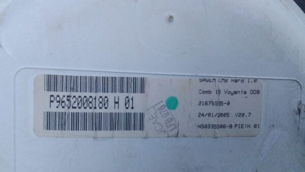 5WS40176B-T 9655939480 KIT STRUMENTI CENTRALINA CHIAVE CITROEN C2 BENZINA - immagine 14