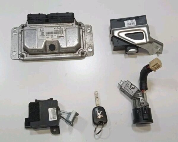 89661-0H022 0261208702 KIT CENTRALINA CHIAVE CITROEN C1 PEUGEOT 107 TOYOTA AYGO