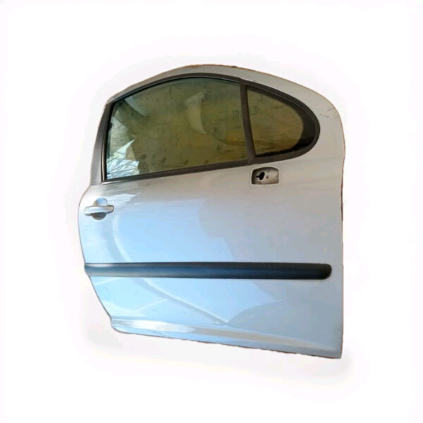 PORTA PORTIERA SPORTELLO ANTERIORE DESTRA DX  PEUGEOT 207  3P 3 PORTE ARGENTO - immagine 3