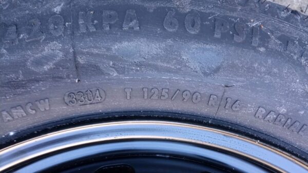 125 / 90 R16 RUOTINO RUOTA DI SCORTA MERCEDES CLASSE A  W169 B W245 2005 AL 2011 - immagine 5