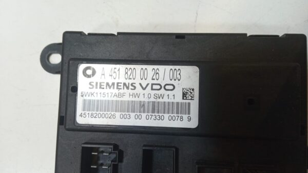 SIEMENS VDO A4518200026 CENTRALINA CHIUSURA CENTRALIZZATA SMART 451 2007 AL 2014 - immagine 3