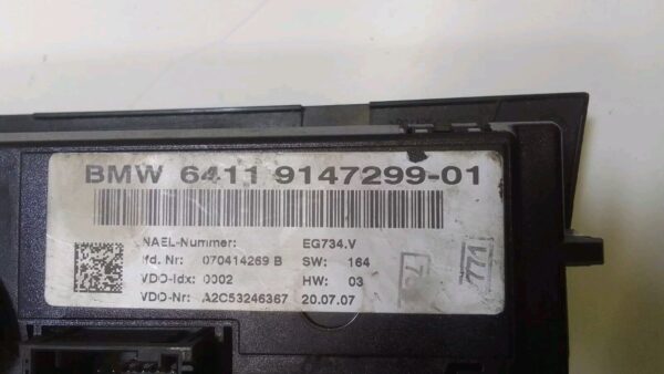 6411919926001 CENTRALINA COMANDI CONTROLLO CLIMA ARIA A/C BMW SERIE 1 2007 - immagine 5