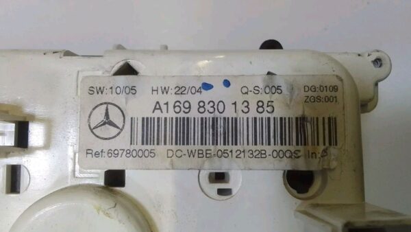 A1698301385 COMANDI CONTROLLO CLIMA ARIA CONDIZIONATA MERCEDES CLASSE A W169 - immagine 6