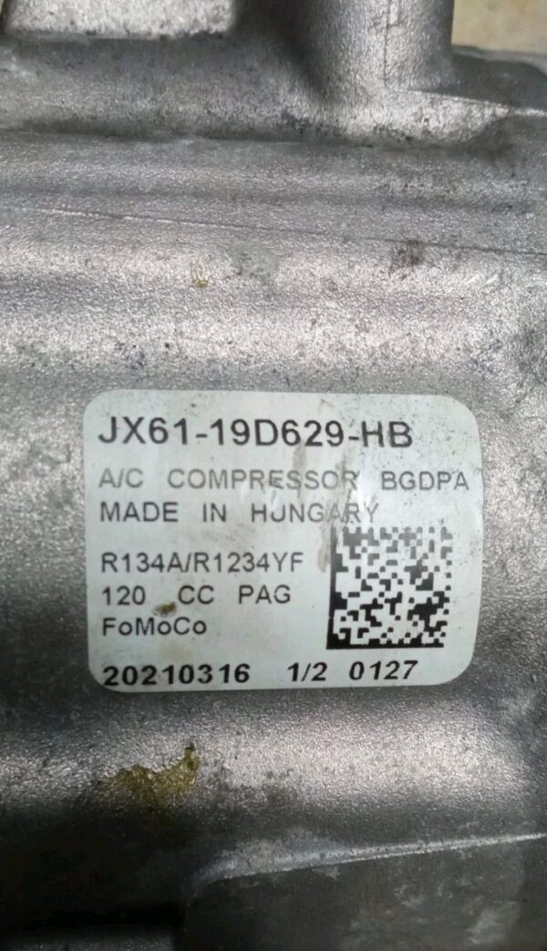 JX61-19D629-HB COMPRESSORE ARIA CONDIZIONATA A/C FORD KUGA PUMA BENZINA - immagine 7